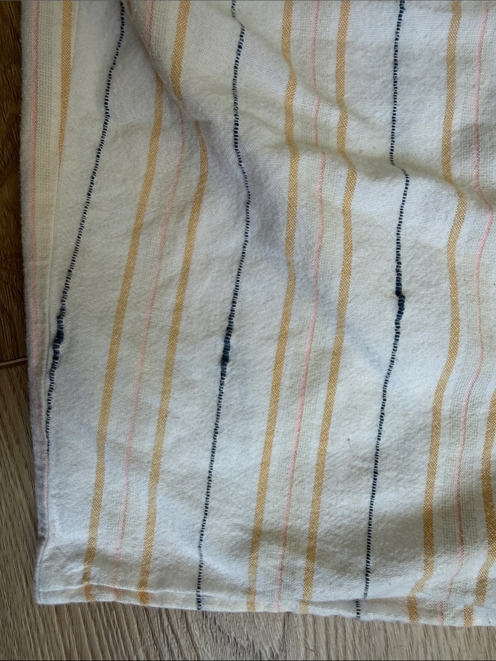 Madewell Park Popover Shirt in Textured Stripe Cotton Short Sleeve Split Neck S - Picture 9 of 13